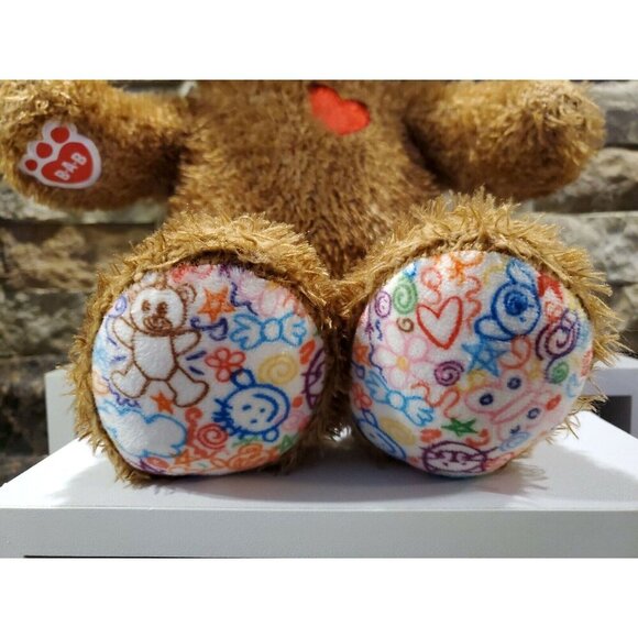 Build-A-Bear Brown Teddy Bear Stuffed Animal With Red Heart  Plush - Picture 3 of 8